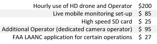 Drone Services Pricing